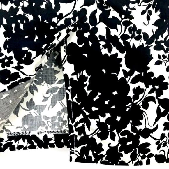 Old Navy Pencil Skirt Black White Cotton Women's 4 Boho Retro Cottage-Core - Picture 2 of 5